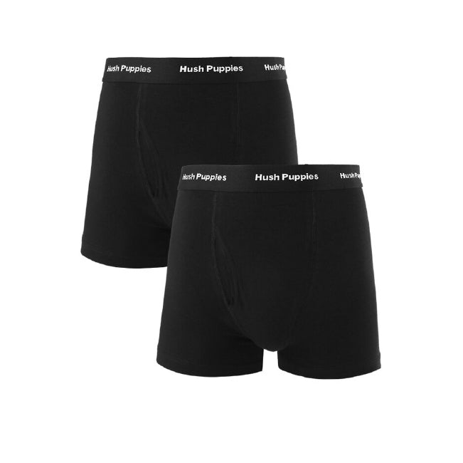 Hush Puppies Pakaian Underwear Pria Classic Knit Boxer In Black