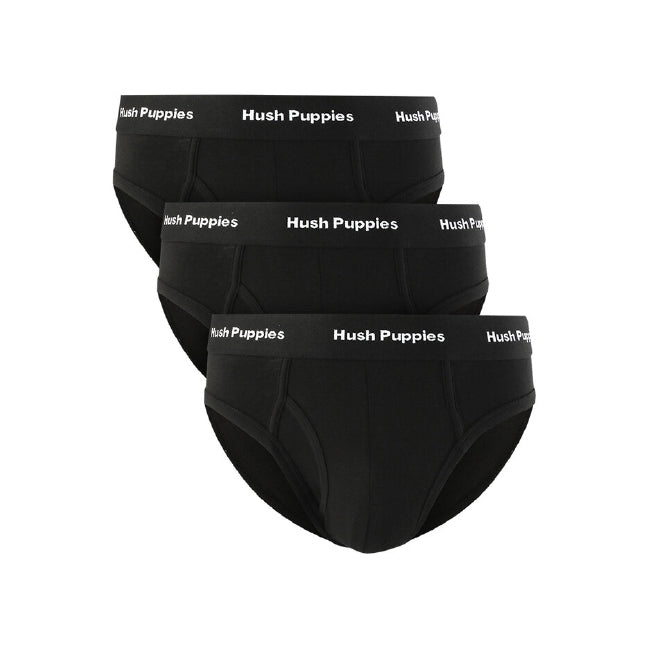 Hush Puppies Pakaian Underwear Pria Classic Knit Brief In Black