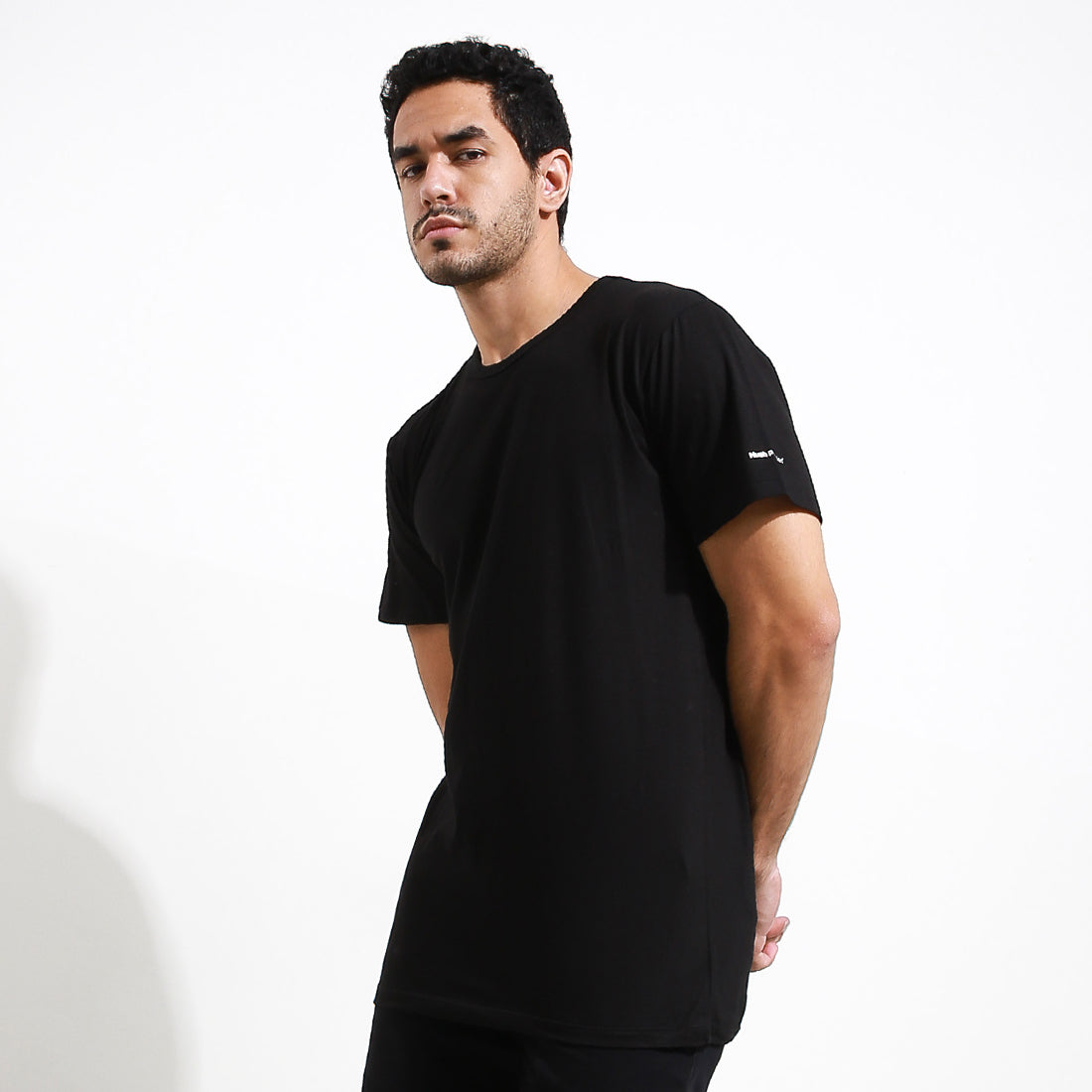 Hush Puppies Pakaian Underwear Pria Crew Neck Tee In Black