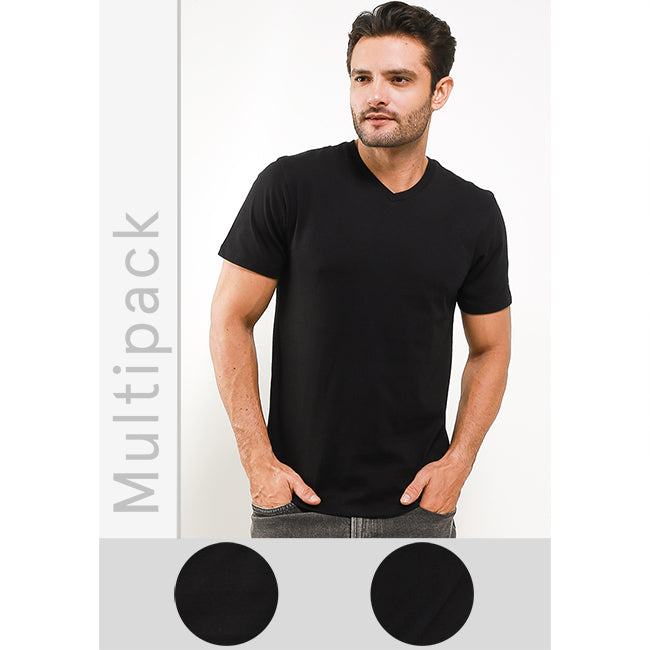 Hush Puppies Pakaian Underwear Pria 2 Ss Vneck In Black
