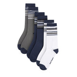 Capo M Crew Socks In Gy/Nv/Wh